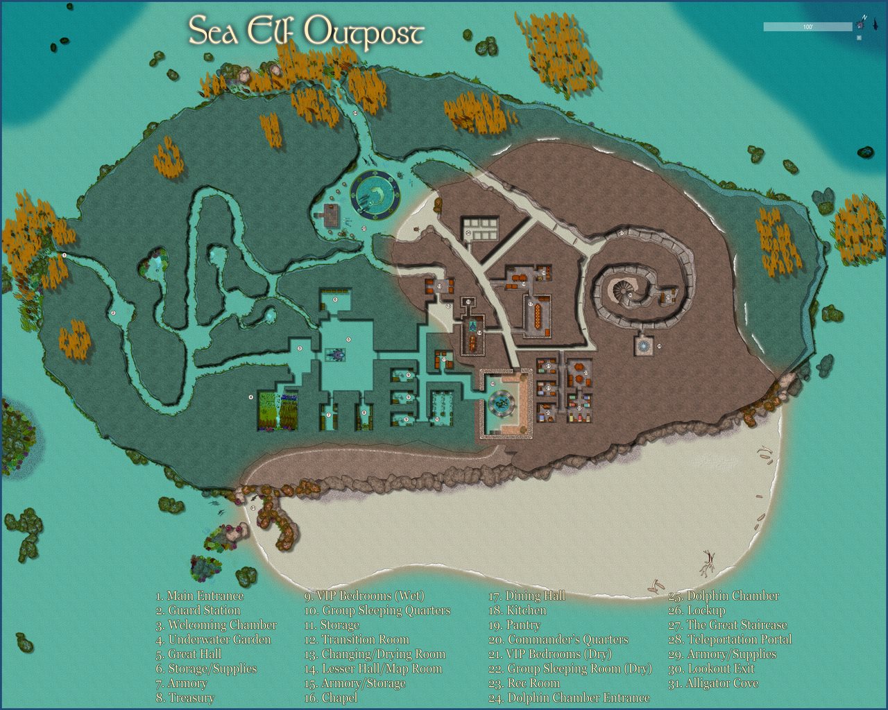 Nibirum Map: sea elf outpost by Kevin Goebel (Royal Scribe)